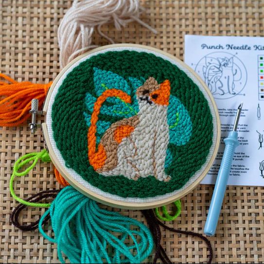 Käsitöökomplekt Cat Punch Needle