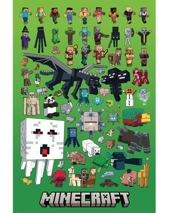 Poster Minecraft, Character Montage, Maxi