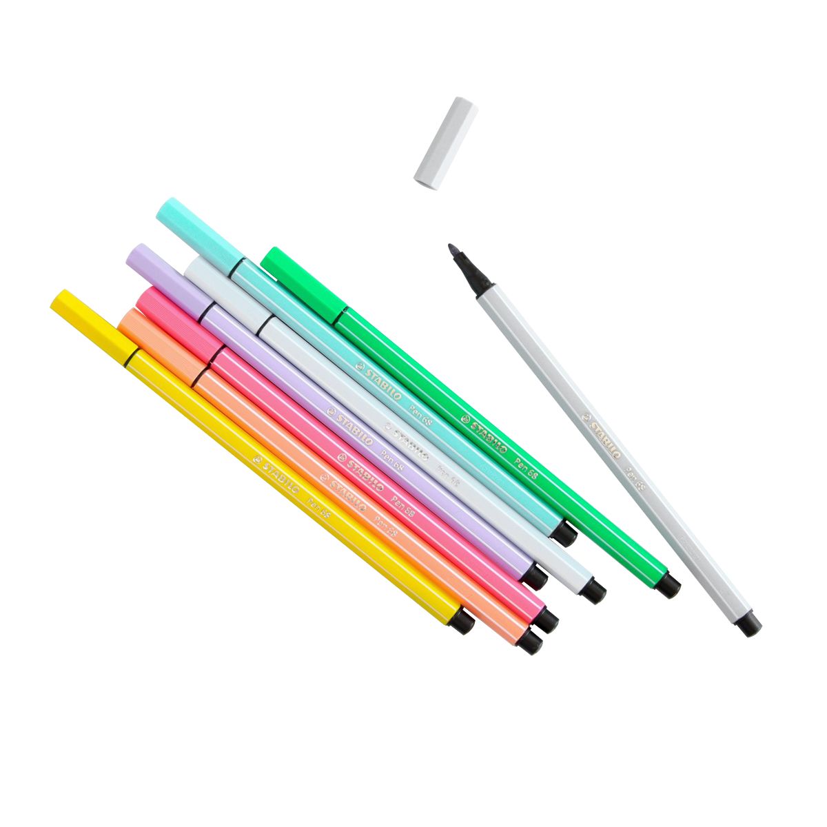 VILTPLIIATSID STABILO PEN 68, PASTELLTOONID, 8 VÄRVI PAKIS