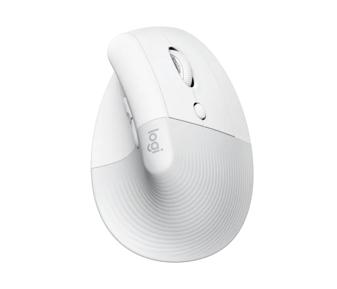 Hiir Logitech Lift Vertical Ergonomic Mouse Right Off-white/Pale-grey (valge/helehall, ergonoomiline), Logi Bolt USB/Bluetooth, AA-patarei