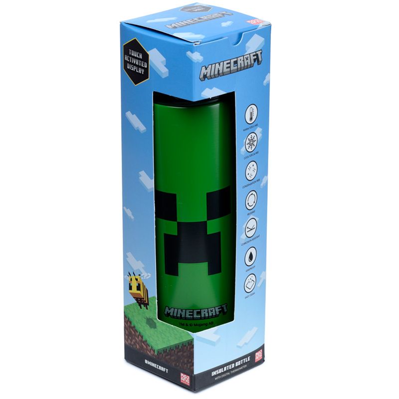 Termospudel Minecraft Creeper, digitaalse termomeetriga, 450ml