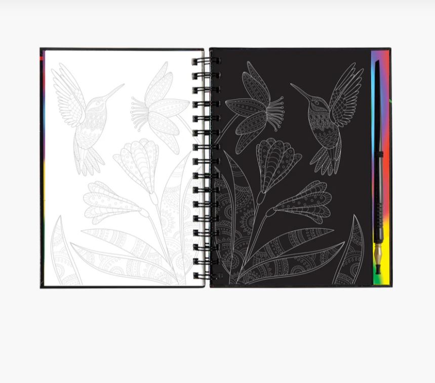 Tegevusraamat Scratch and Sketch, The World of Birds
