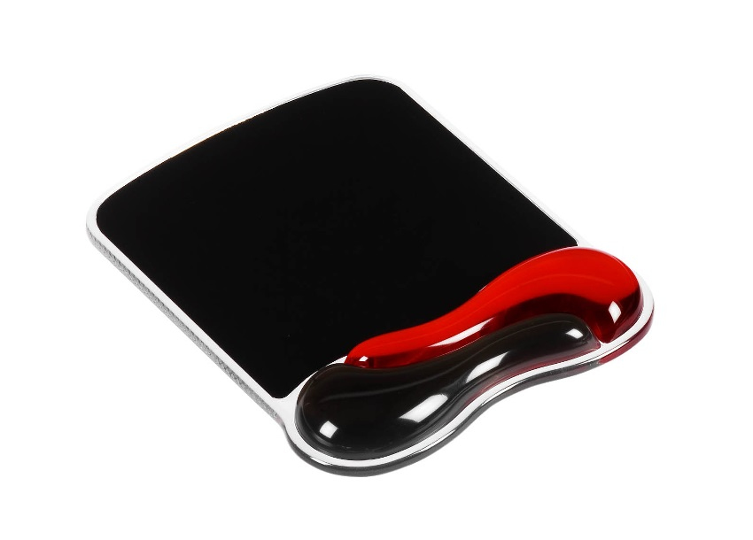 Hiirepadi randmetoega Kensington Duo Gel Mouse Pad Wave Red/Smoke 337mm x 238mm - punane/suits