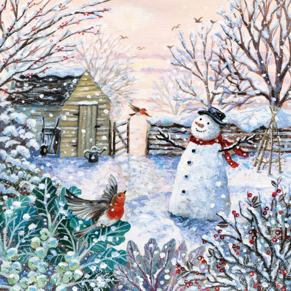 Jõulukaart Snowy Garden