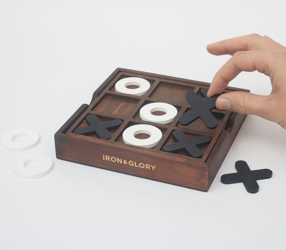 I&G lauamäng Tic-Tac-Toe, puidust
