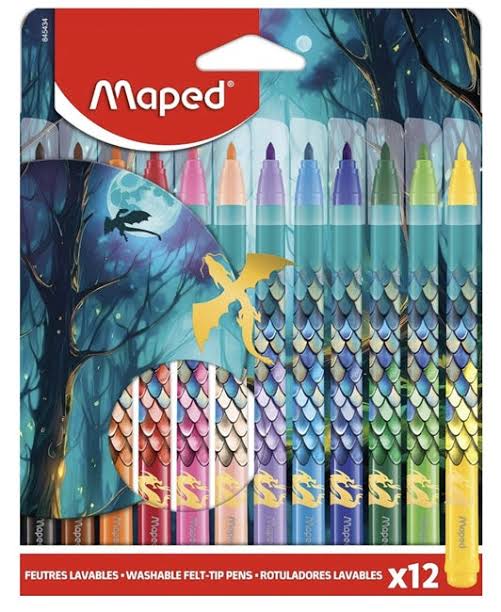 Viltpliiats ColorPeps Dragon 12 värvi, Maped