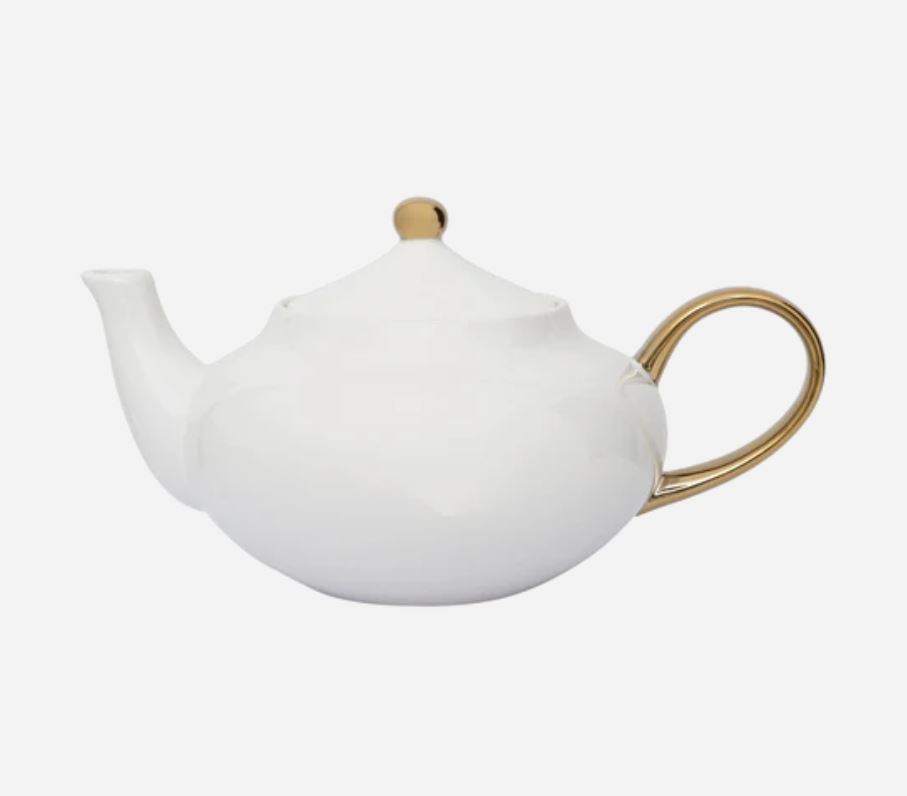 Good Morning teekann, white and gold