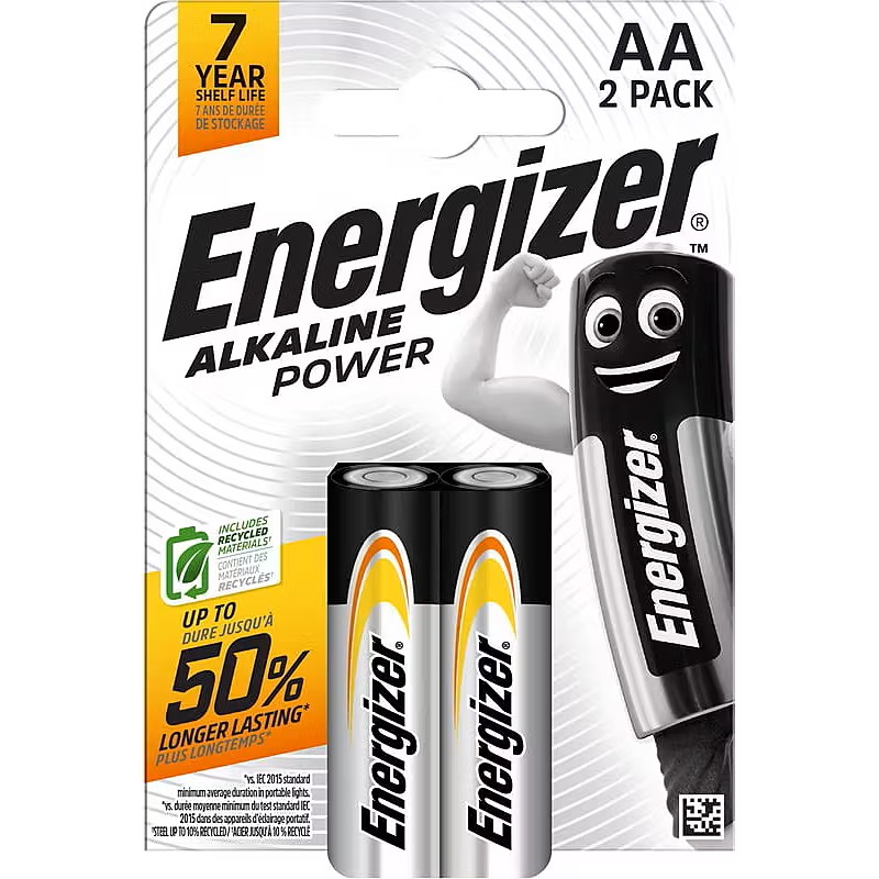 Patareid Energizer AA LR6 alkaline 2 patareid, suurema voolutarbega seadmetele