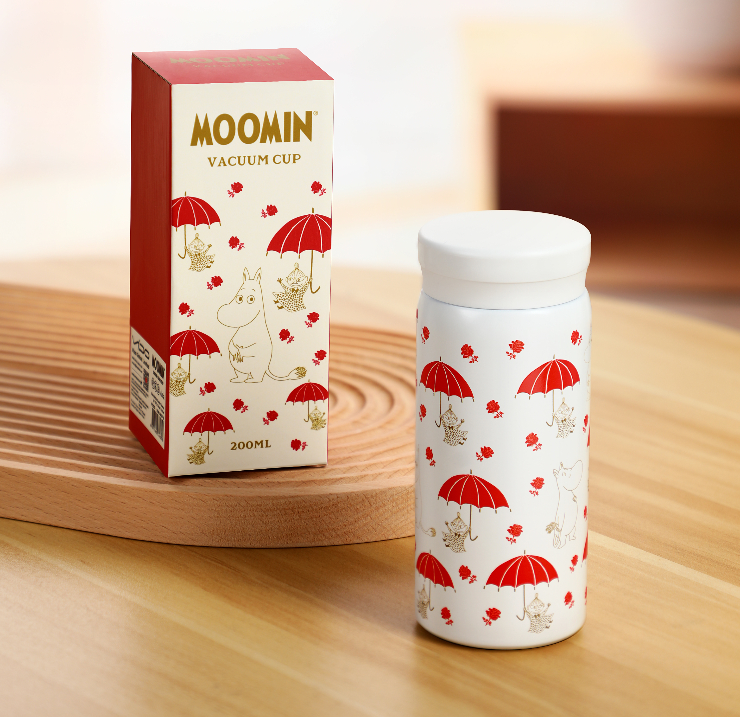 Moomin Termoskruus Väike My kinkekarbis,valge-punasega 200ml
