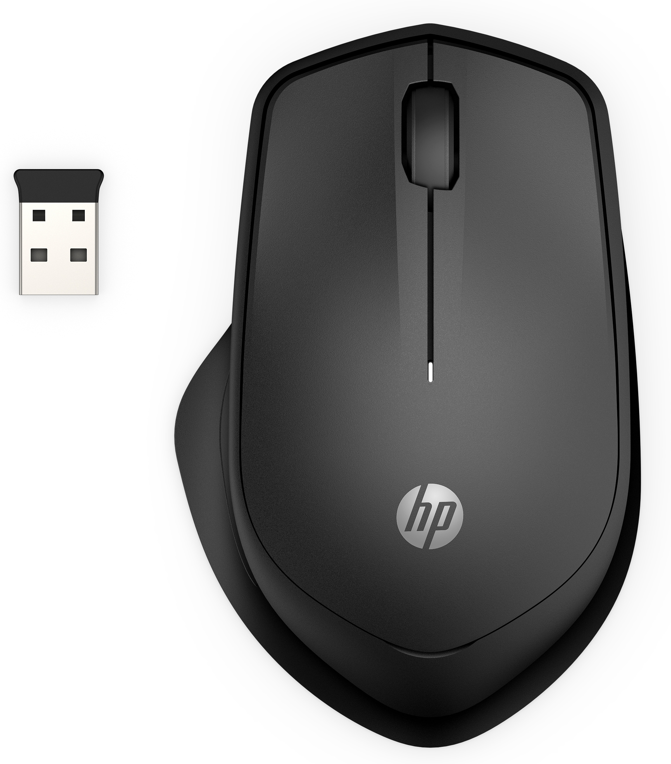 Hiir HP 280 Silent Wireless Mouse Jet Black - must, juhtmevaba, vaikne, HP Blue Optical sensor,
