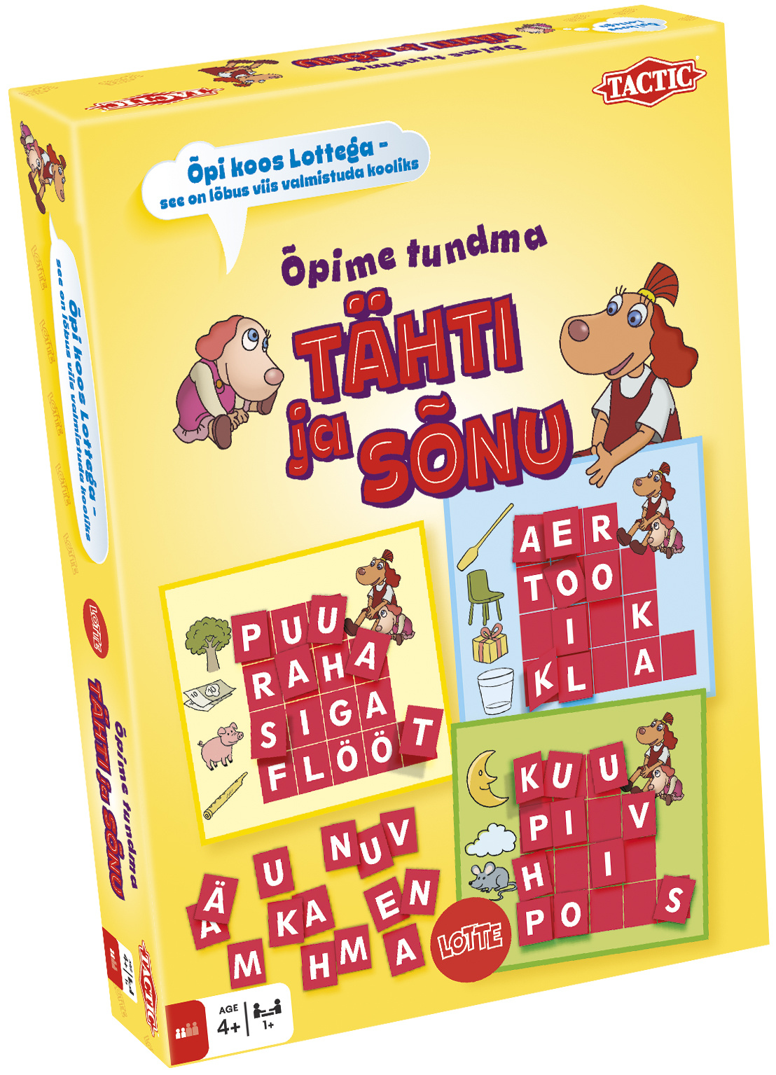 LAUAMÄNG LOTTE ÕPIME TUNDMA TÄHTI JA SÕNU