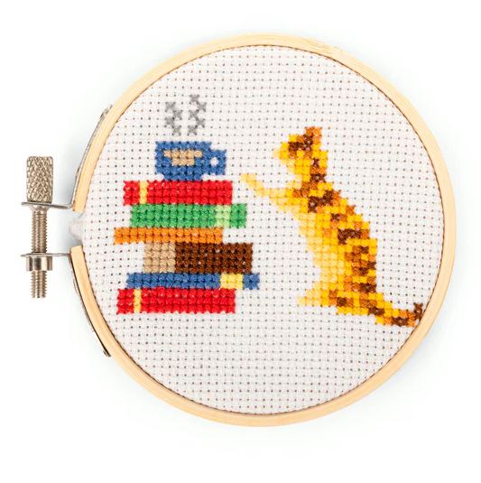 Käsitöökomplekt Mini Cross Stitch Embroidery, Cat