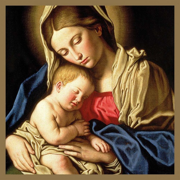Jõulukaart Madonna and Sleeping Child