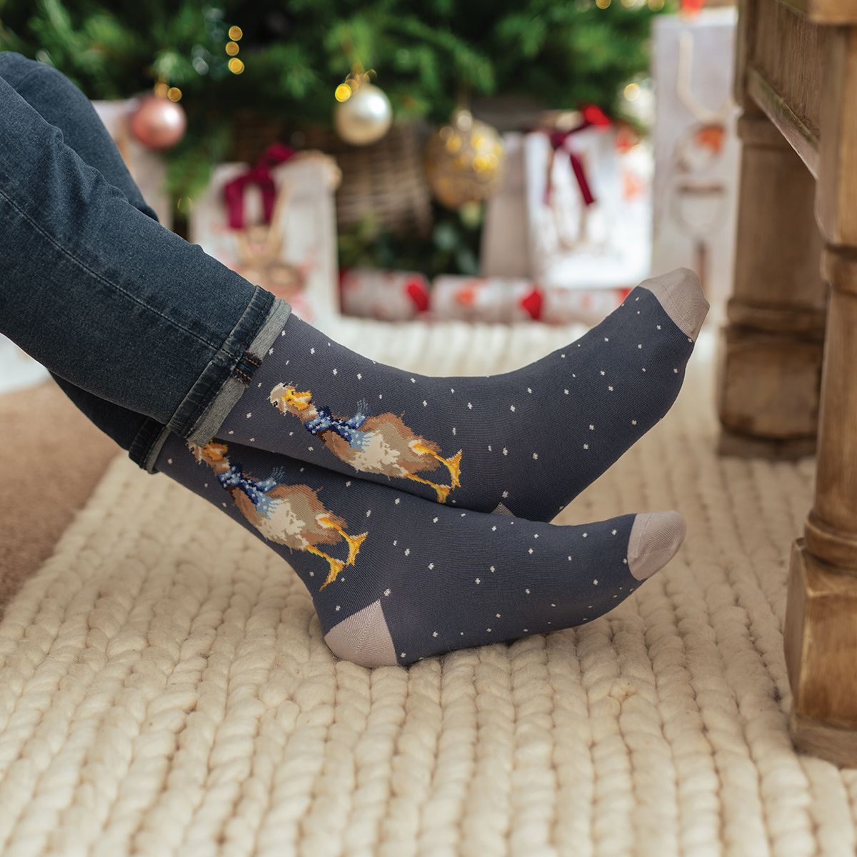 Wrendale meeste sokid Christmas Scarves, 40-46