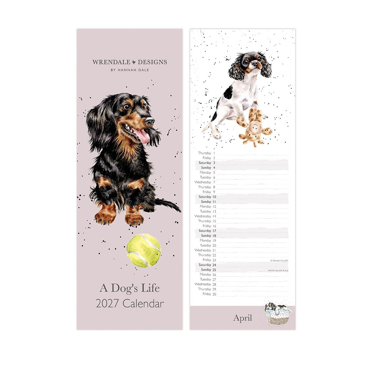 Wrendale 2027 Seinakalender A Dog's Life, Slim 
