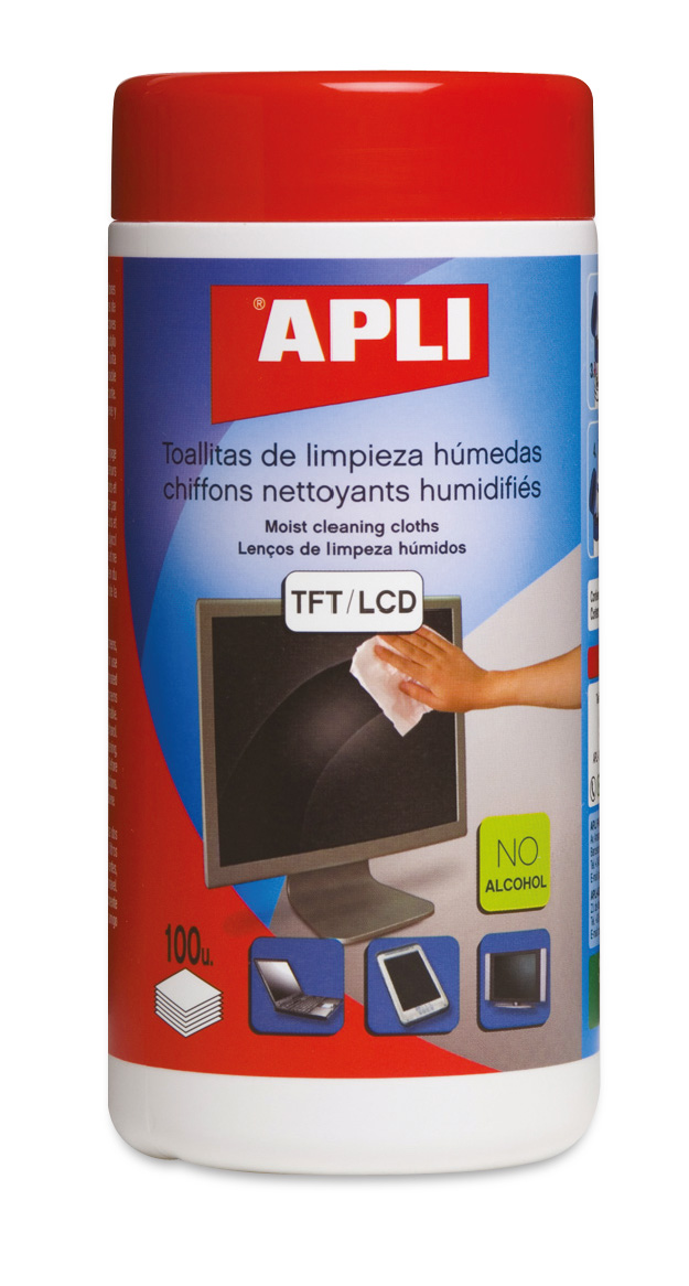 Puhastuslapid ekraanile Apli, TFT-/LCD-ekraanidele, 100 niisket lappi