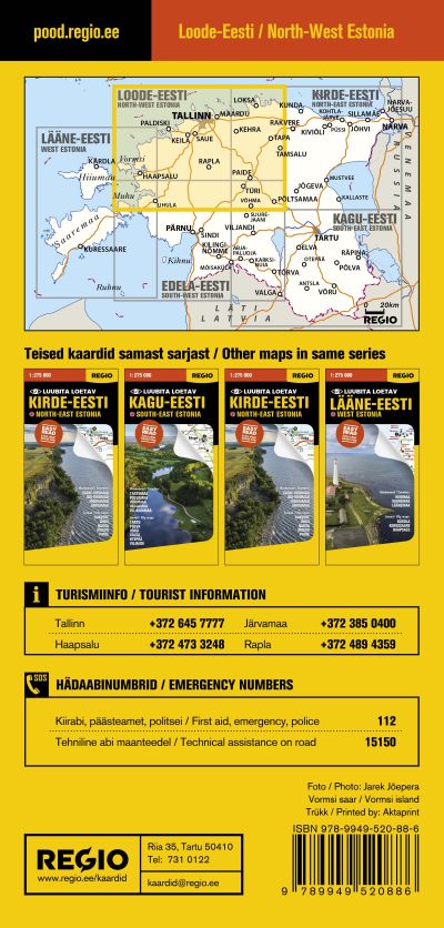 REGIO LOODE-EESTI TURISMIKAART 1:275 000