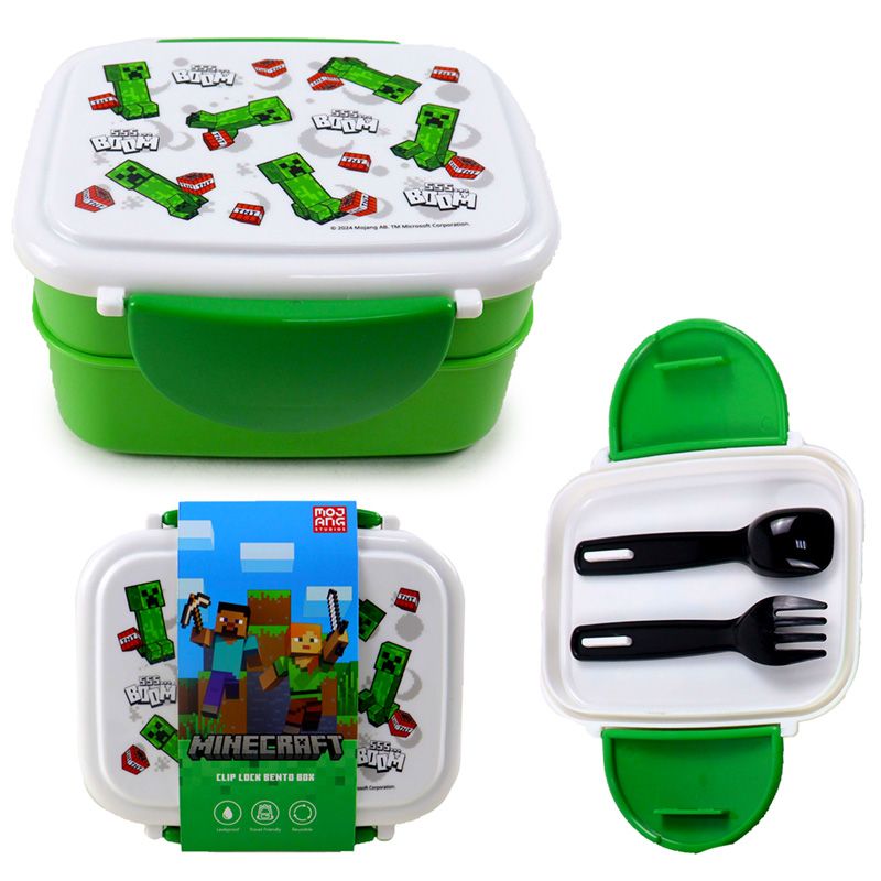 Lõunasöögikarp Bento Minecraft Creeper & TNT, Clip Lock