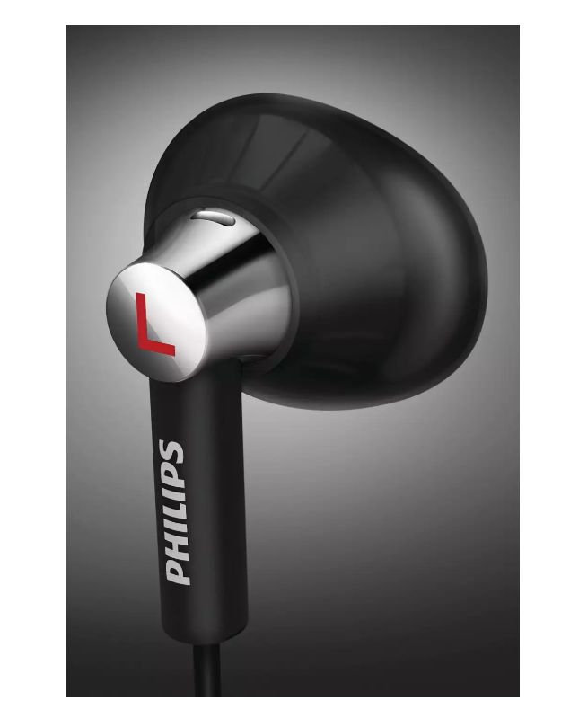 KÕRVAKLAPID PHILIPS SHE4600 MUST NÖÖPKÕRVAKLAPID 15MM 1,2M KULLATUD PISTIK 18–22000HZ 32OOMI