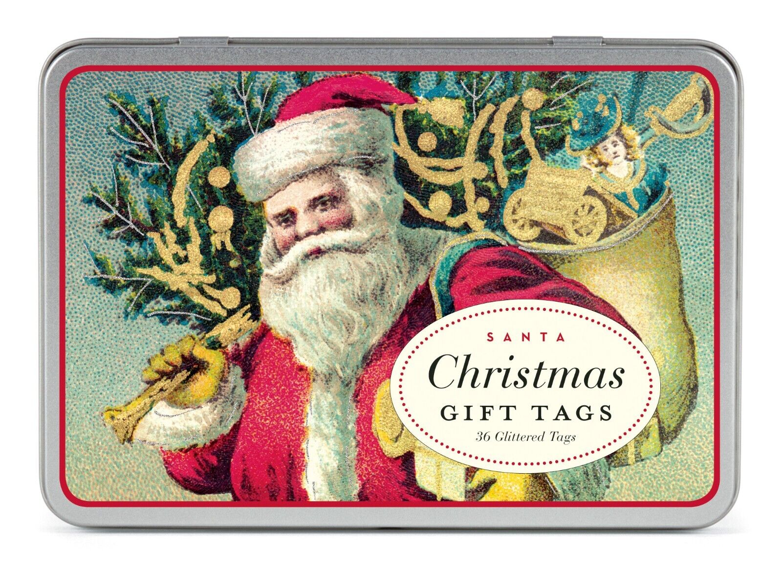 Kingituste sedelid Christmas Santa, Glitter, 36tk