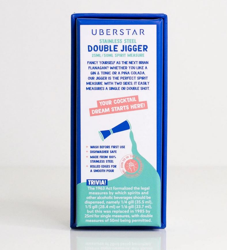 UBERSTAR MENSUUR DOUBLE JIGGER, ROSE GOLD, 25ML/50ML