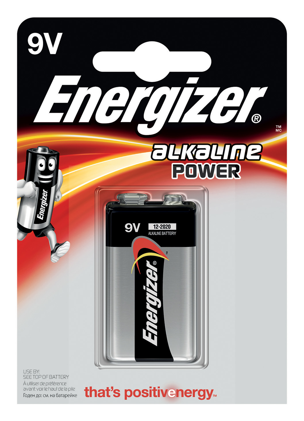 Patarei Energizer Alkaline Power 9V CHP1 (LR61), igapäevastele seadmetele (suitsuandur, uksekell, taskulamp), ´Krona´