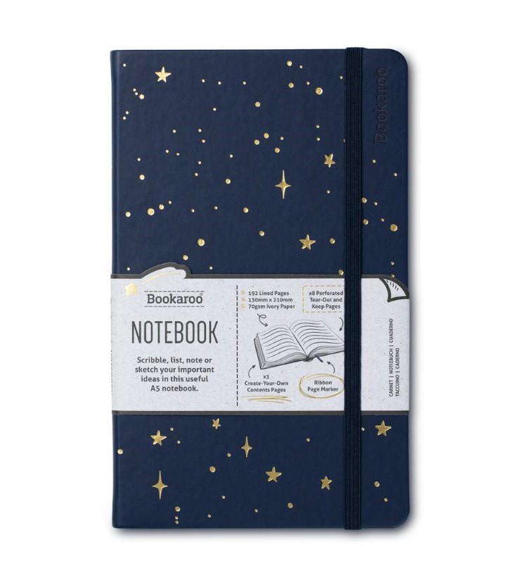 Märkmik Bookaroo, A5, Moon & Stars