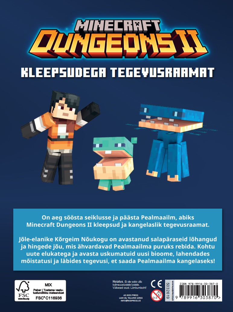 Minecraft Dungeons II. Kleepsudega tegevusraamat