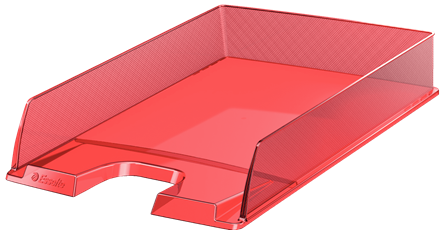 Dokumendisahtel 254x61x350mm punane läbipaistev Esselte Europost