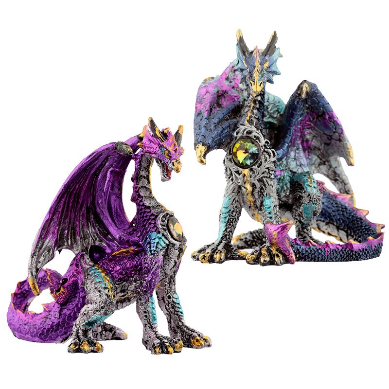 Dekoratiivkuju Dark Legends Crystal Shield Dragon, assortii
