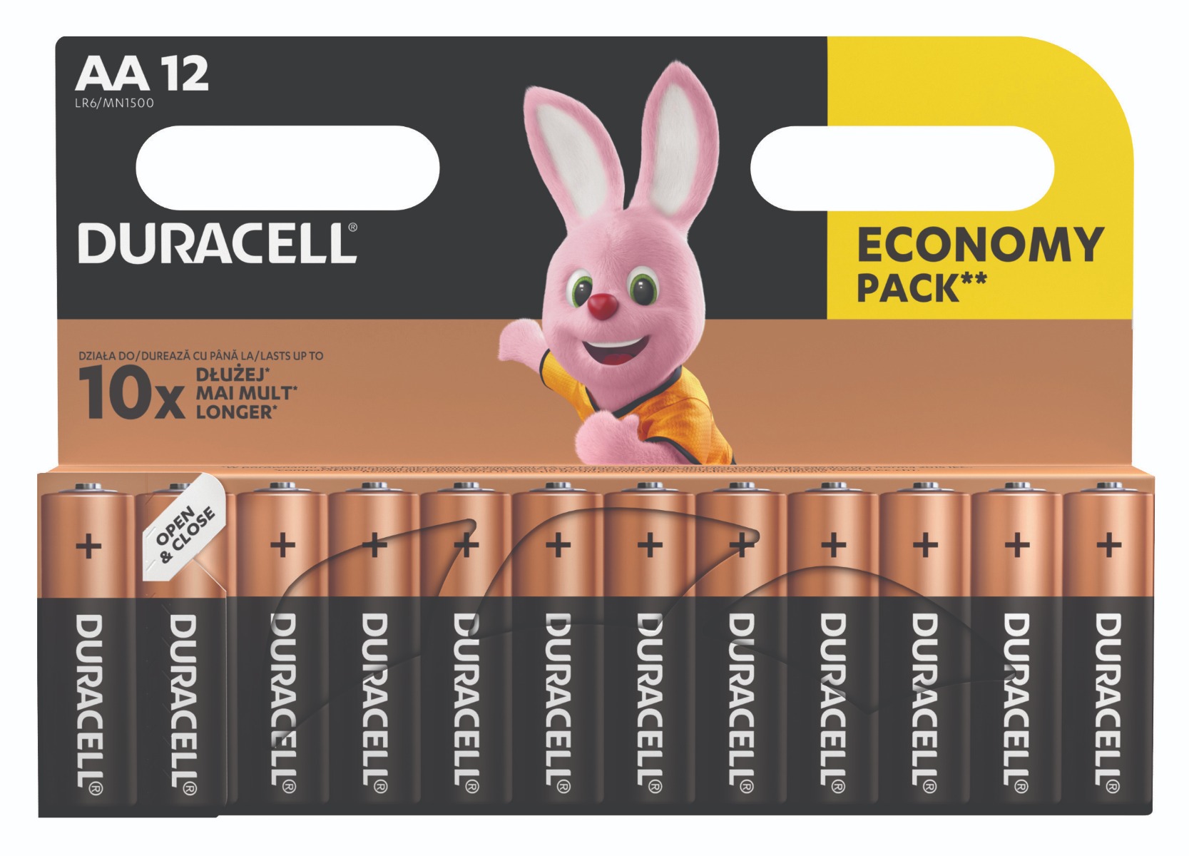Patareid Duracell MN1500/12 Economy Pack AA LR6 1,5V Alkaline, 1 pakk (pakis 12tk)