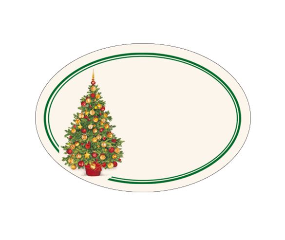 Kingipaki kleeps Oval Albero di Natale, 7x4.5cm, 2tk