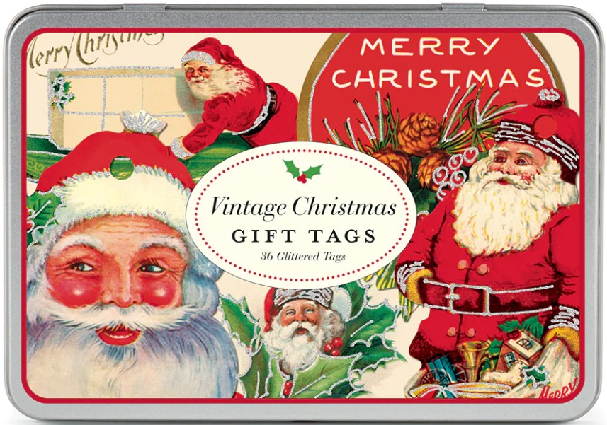 Kingituste sedelid Vintage Christmas, Glitter, 36tk
