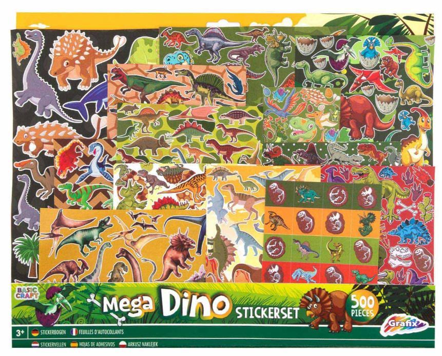 Grafix kleepsud dino 500 tk 