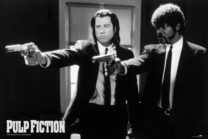 POSTER PULP FICTION (B/W GUNS), MAXI