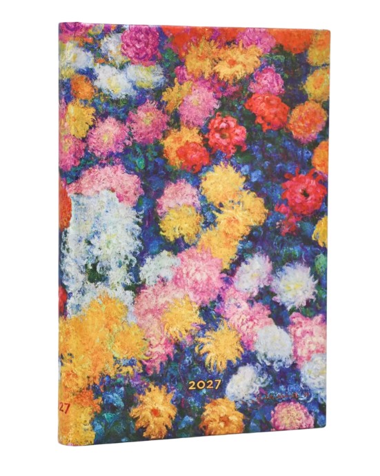 2027 Paperblanks 12-kuud, Horizontal Maxi Monet’s Chrysanthemums
