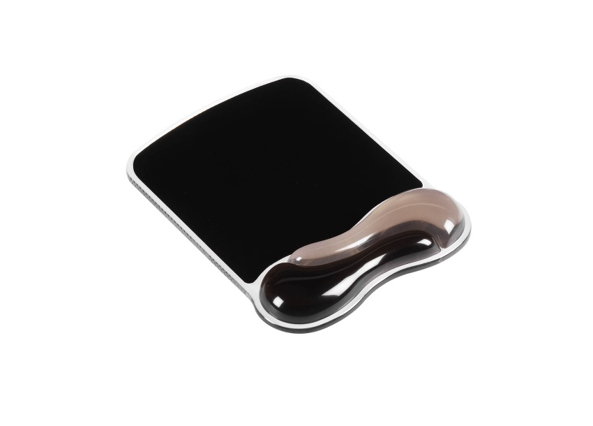 Hiirepadi randmetoega Kensington Duo Gel Mouse Pad Wave Black/Smoke 337mm x 238mm - must/suits