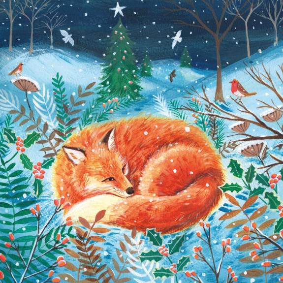 Jõulukaart Fox In The Snow