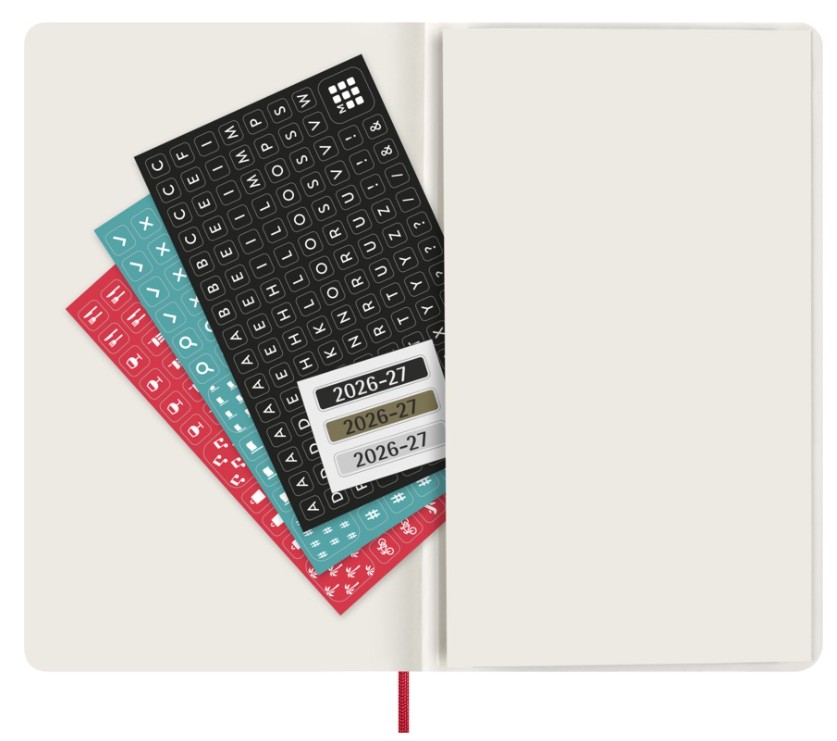 Moleskine 2026-27 18M Weekly Notebook Large Soft Cover, Red