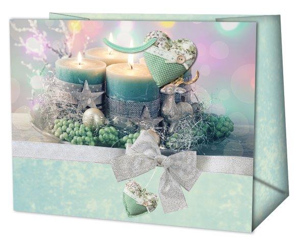 Kinkekott 23x10x19cmMagical/Lumesadu/Lõbus pingviin/Jõuluaeg/Maiustused/kesköö /Karu Jõulud 20x9x20cm