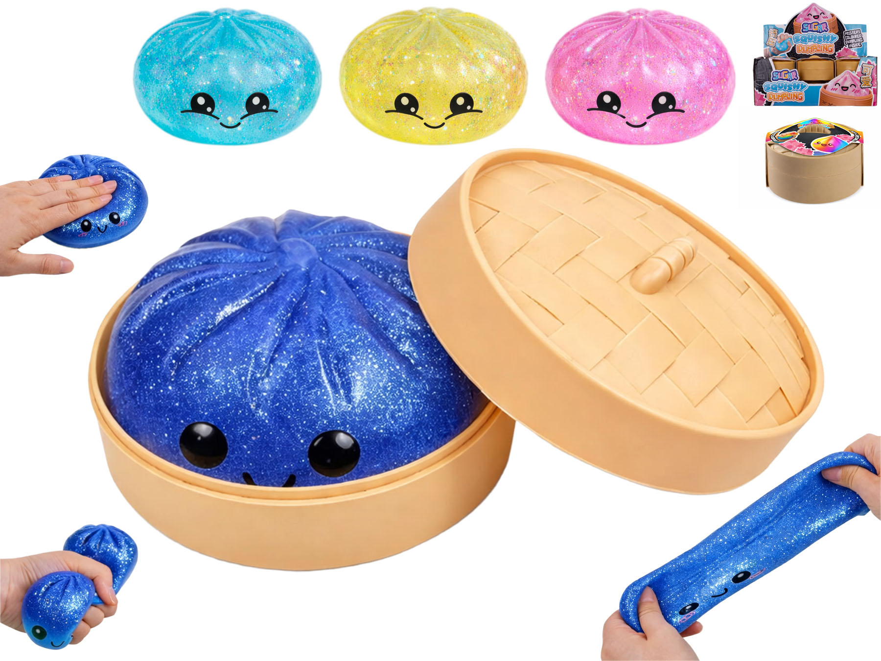 Mudimismänguasi Bao Dumpling glitter 9cm assortii