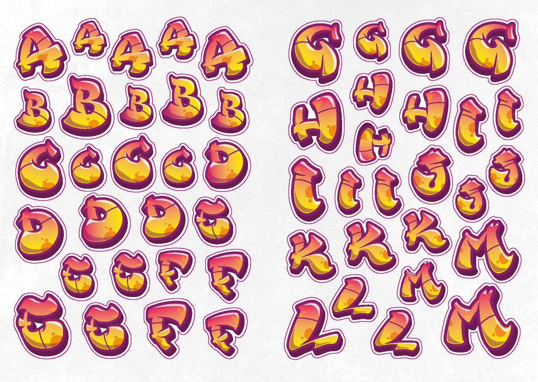 Graffiti Alphabet Sticker Book