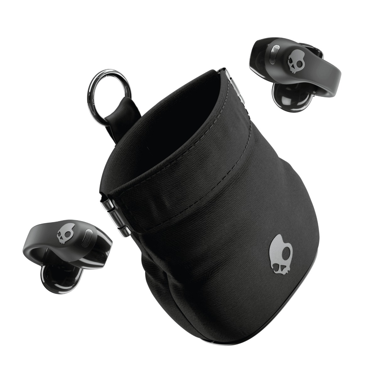 Kõrvaklapid+mikrofon Skullcandy Push 720 Open-Ear True Wireless Earbuds Black/Silver - täielikult juhtmevabad, laadimiskott, Ear-clip design, IP67, BT5.3