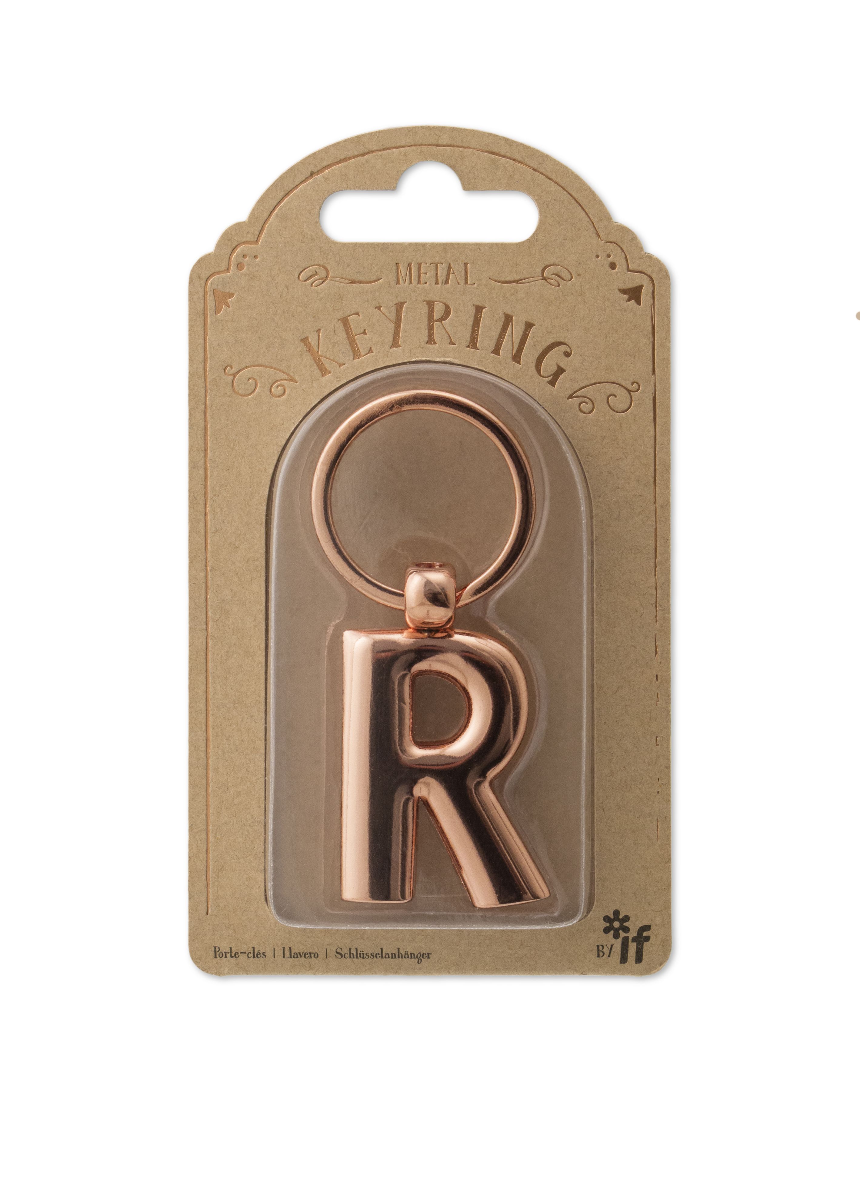 Võtmehoidja Rose Gold Metal, R-täht