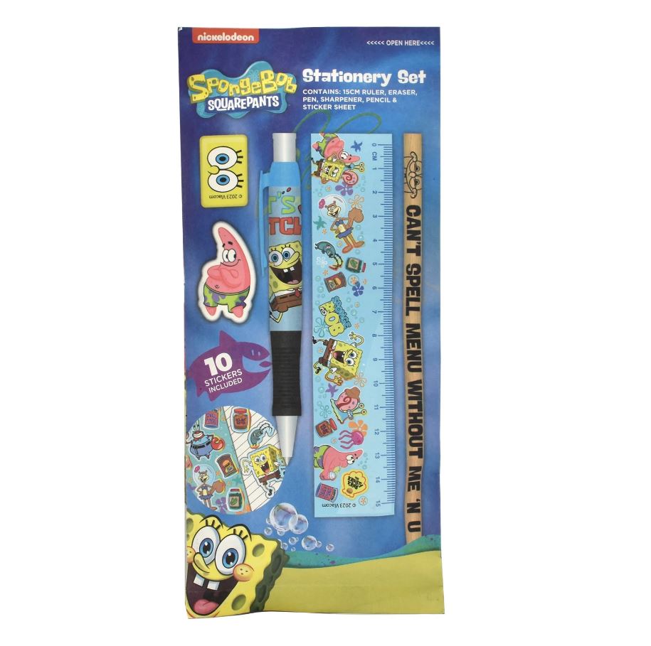 Kirjatarvete komplekt SpongeBob, 7-osaline