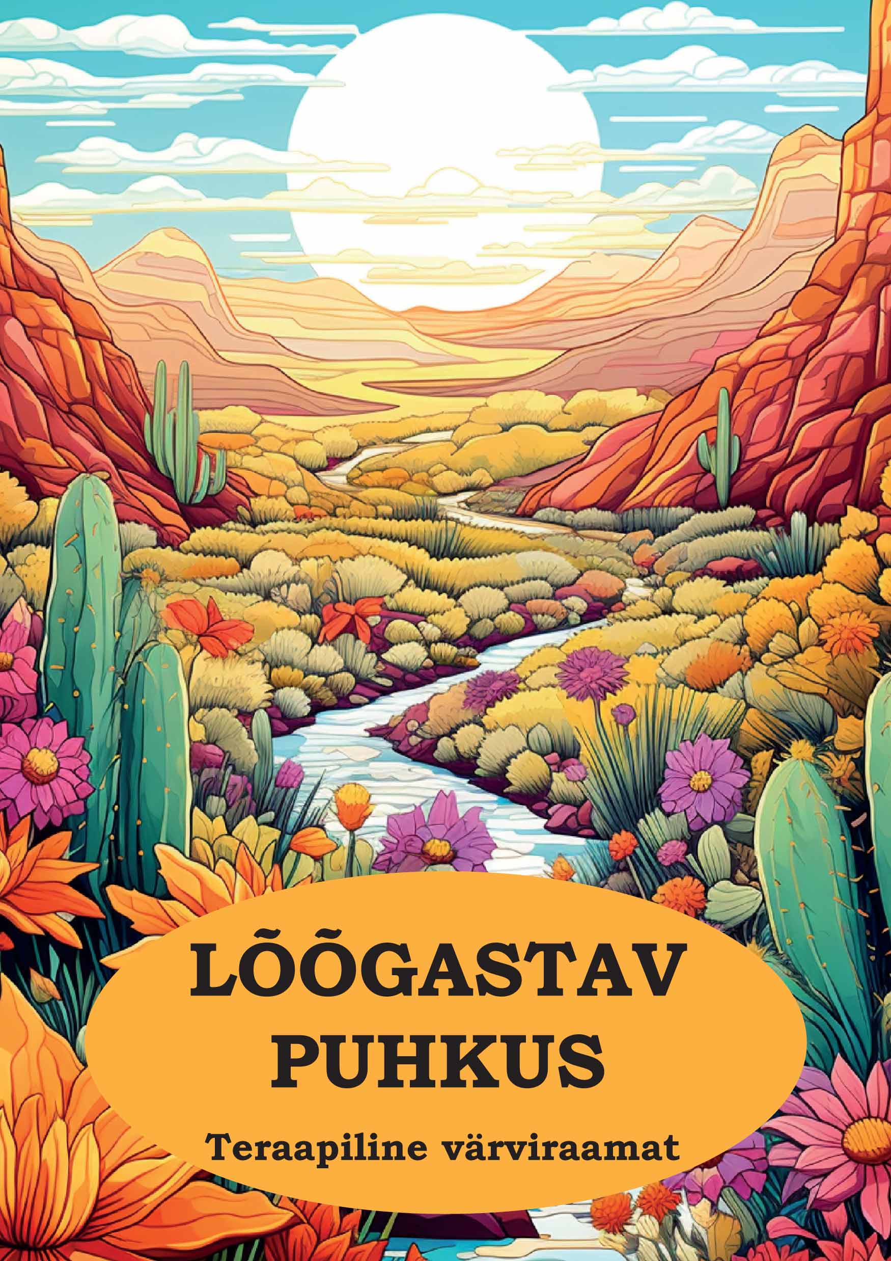 Lõõgastav puhkus. Teraapiline värviraamat