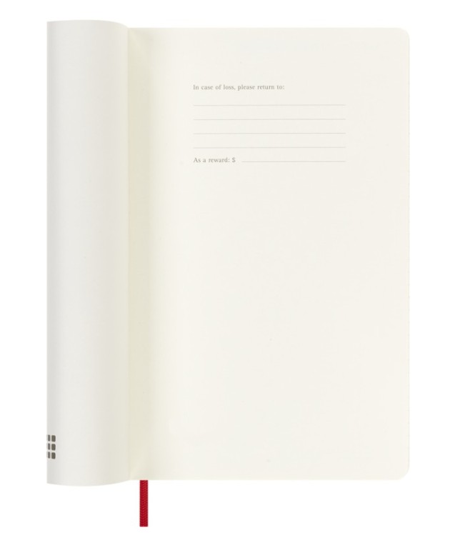 Moleskine 2026-27 18M Weekly Notebook Large Soft Cover, Red
