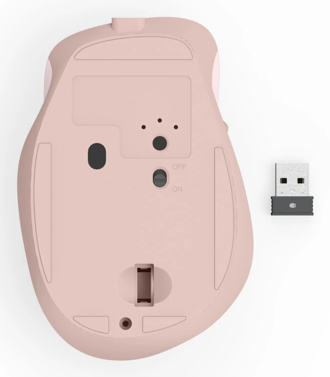 Hiir Hama WM-500 6-nupuga juhtmevaba, 800-1600dpi, roosa, Wireless 2.4GHz, Li-ion aku, USB-C