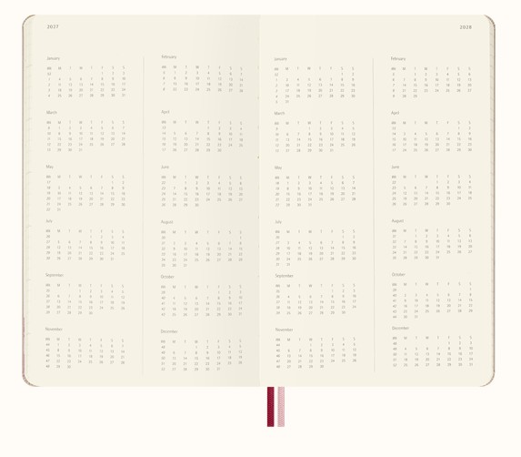 Moleskine 2026-27 18M Weekly Notebook Large Hard Cover, Sakura