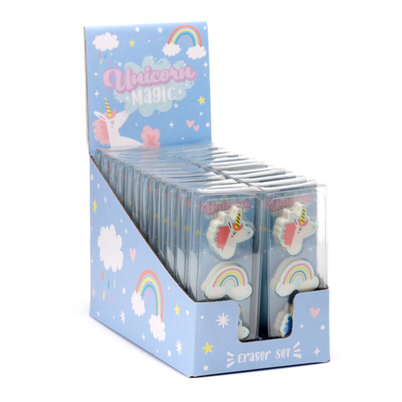 Kustutuskummide komplekt Unicorn Magic, 3tk